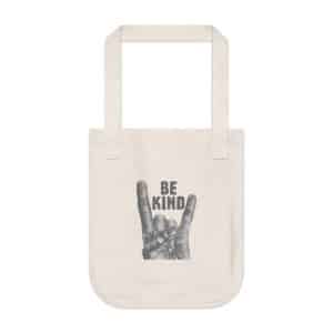 Organic Canvas Tote Bag - Be Kind